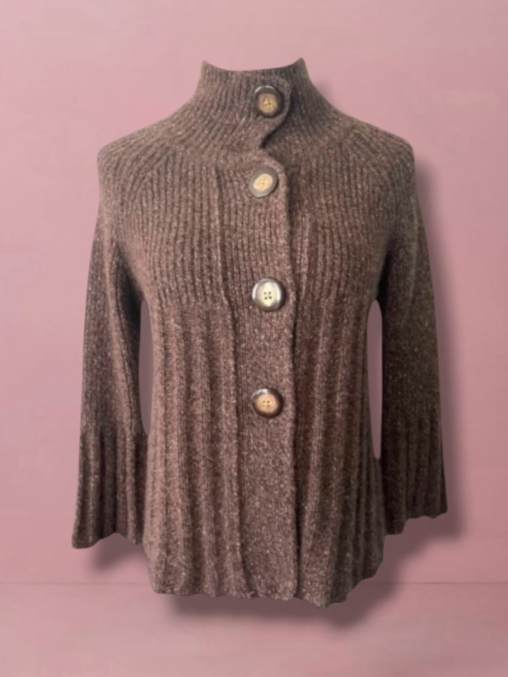 NEIMAN MARCUS CASHMERE COLLECTION BUTTON FRONT SWEATER SIZE SMALL